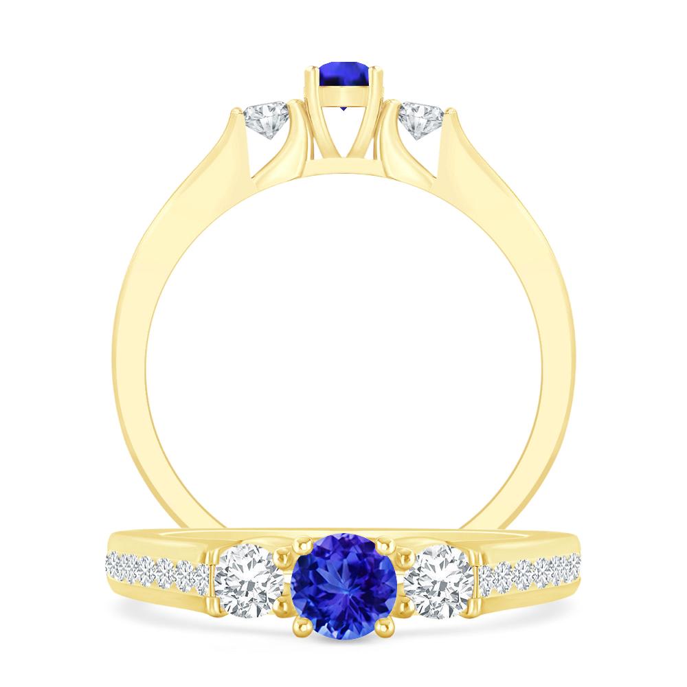 Yellow Gold - Tanzanite