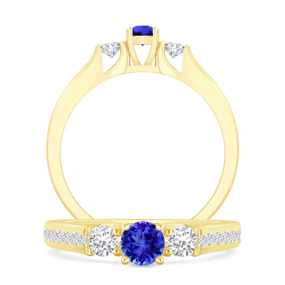 Yellow Gold - Tanzanite