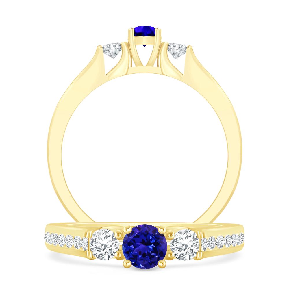 Yellow Gold - Tanzanite