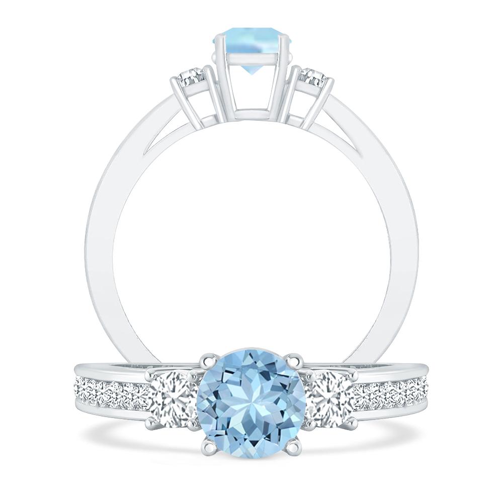 White Gold - Aquamarine