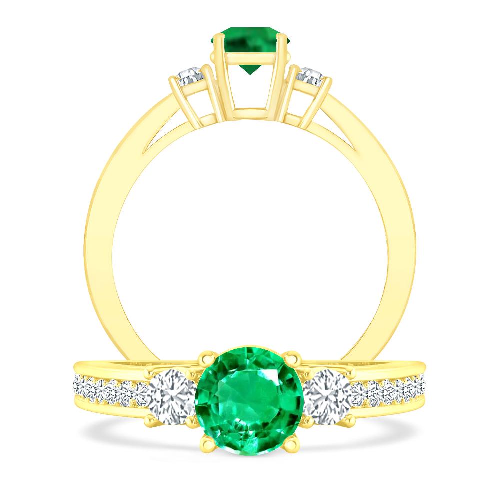 Yellow Gold - Emerald