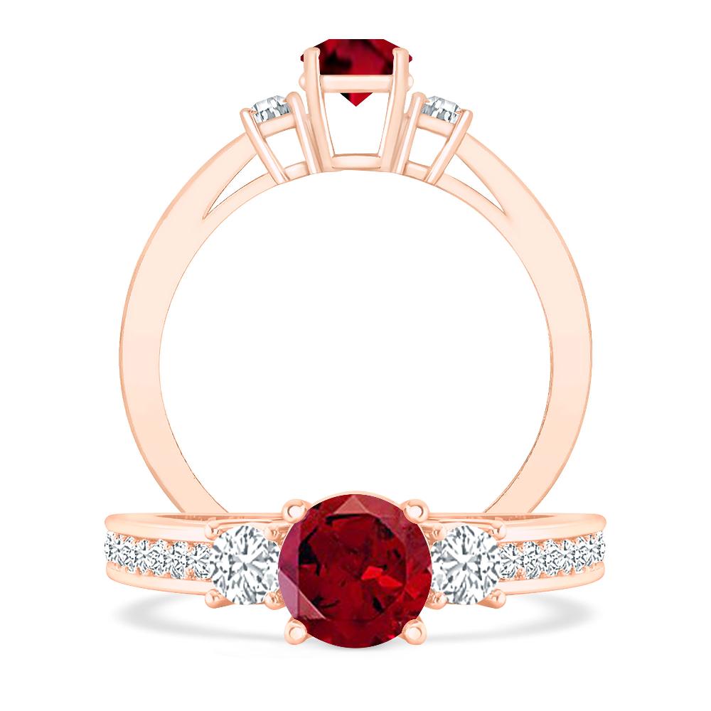 Rose Gold - Garnet
