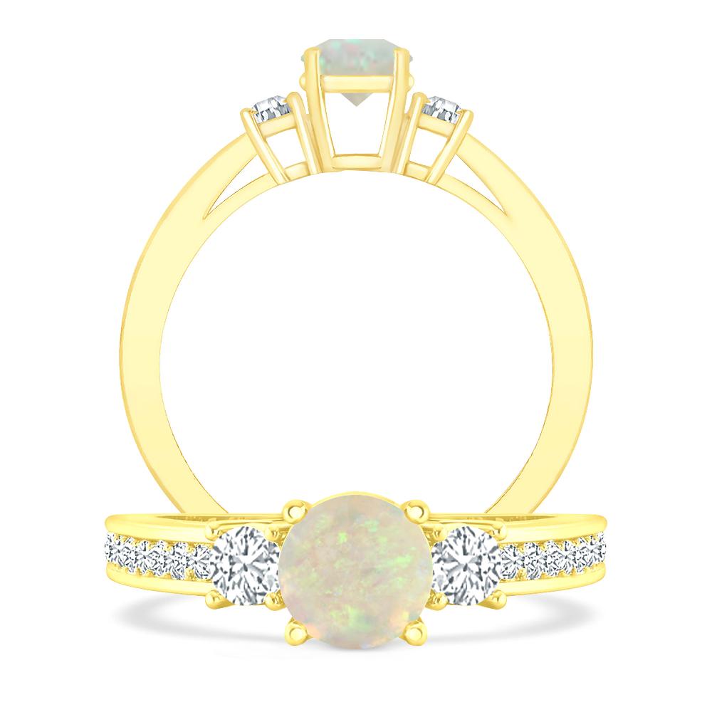 Yellow Gold - Opal