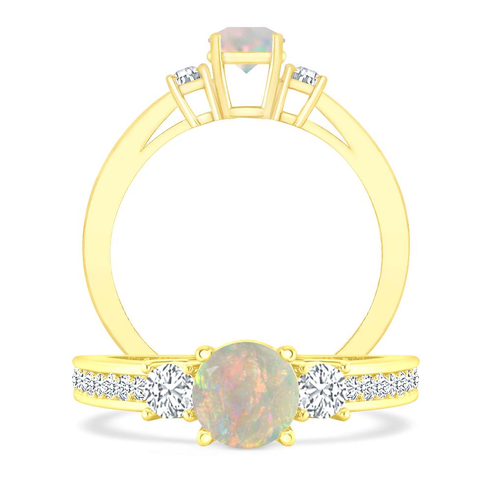 Yellow Gold - Opal