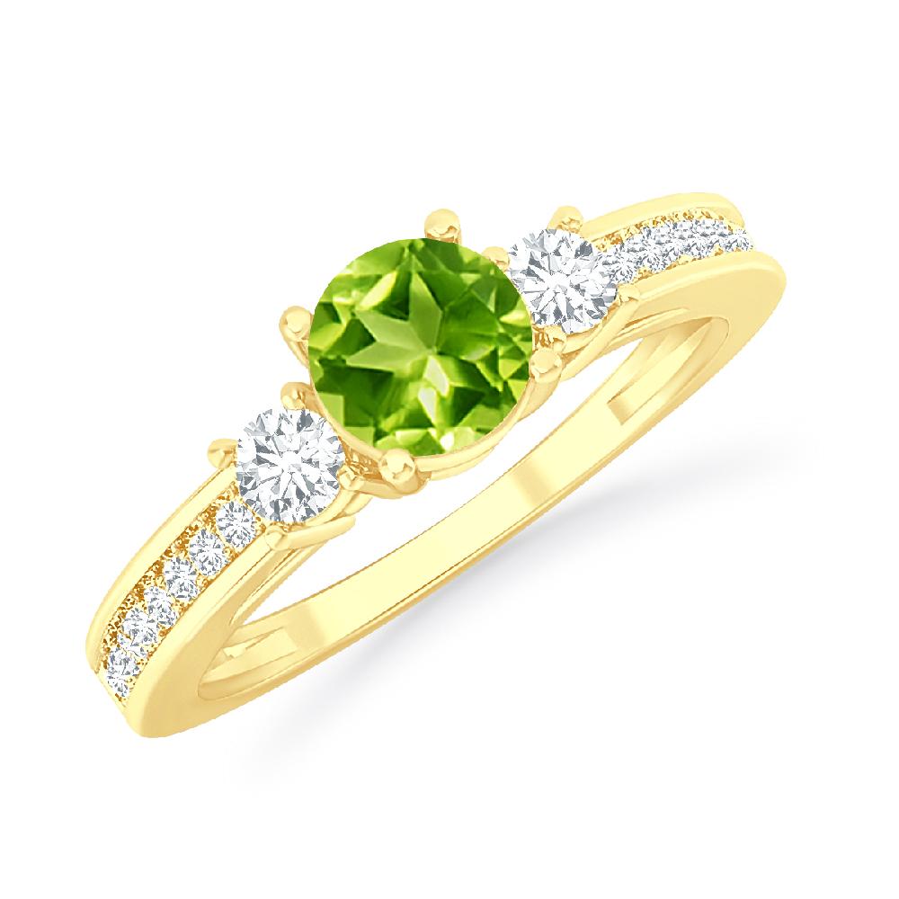 Yellow Gold - Peridot