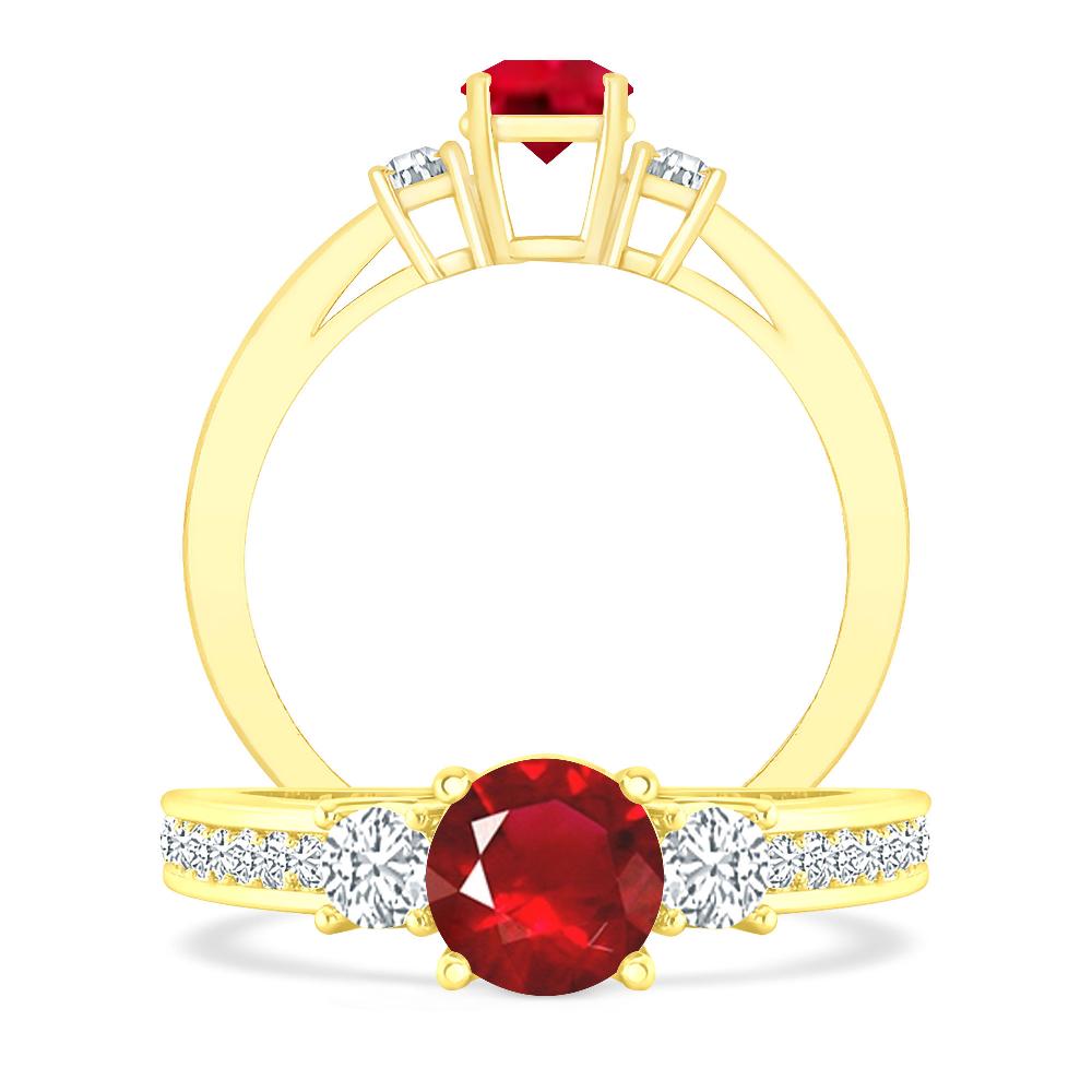 Yellow Gold - Ruby