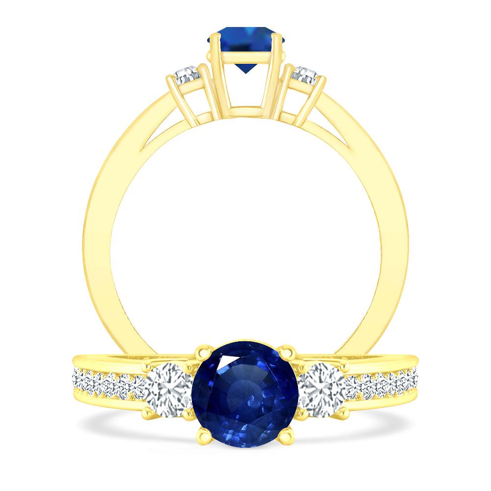 Yellow Gold - Sapphire