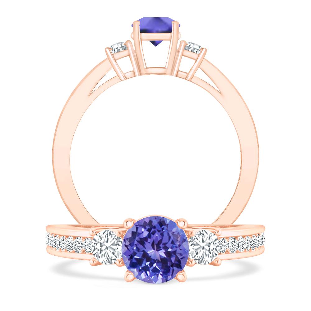 Rose Gold - Tanzanite