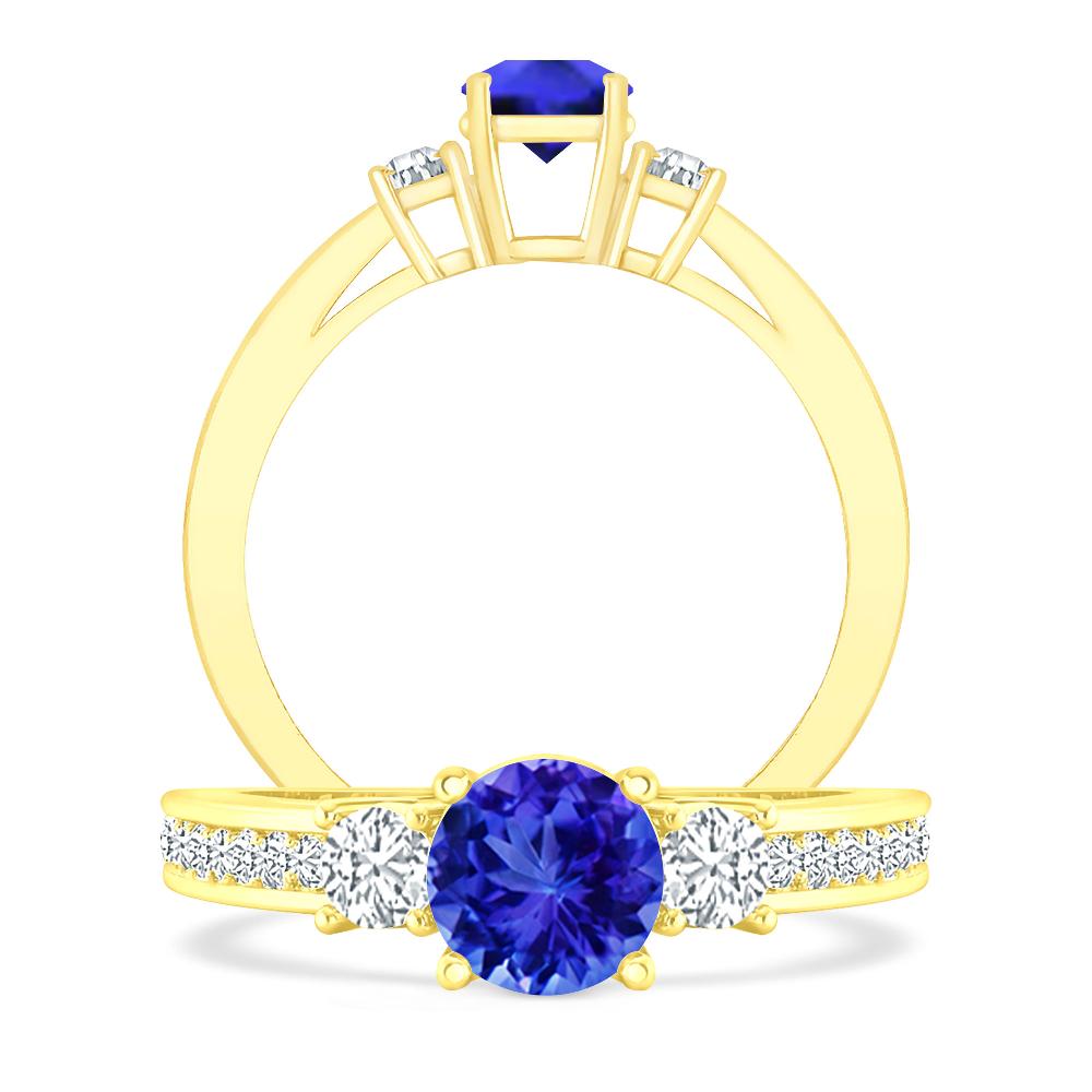 Yellow Gold - Tanzanite