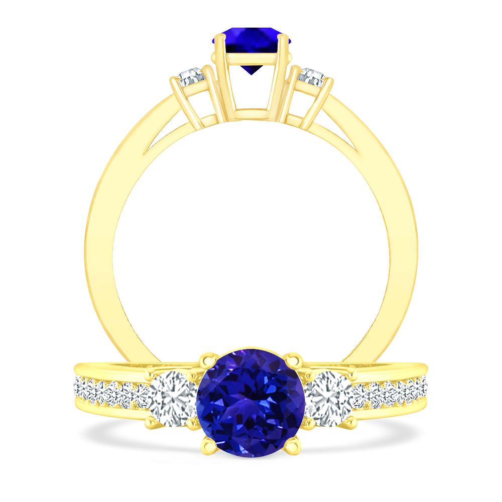 Yellow Gold - Tanzanite