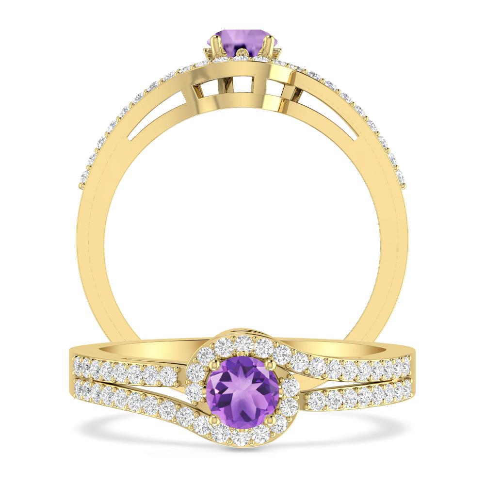 Yellow Gold - Amethyst