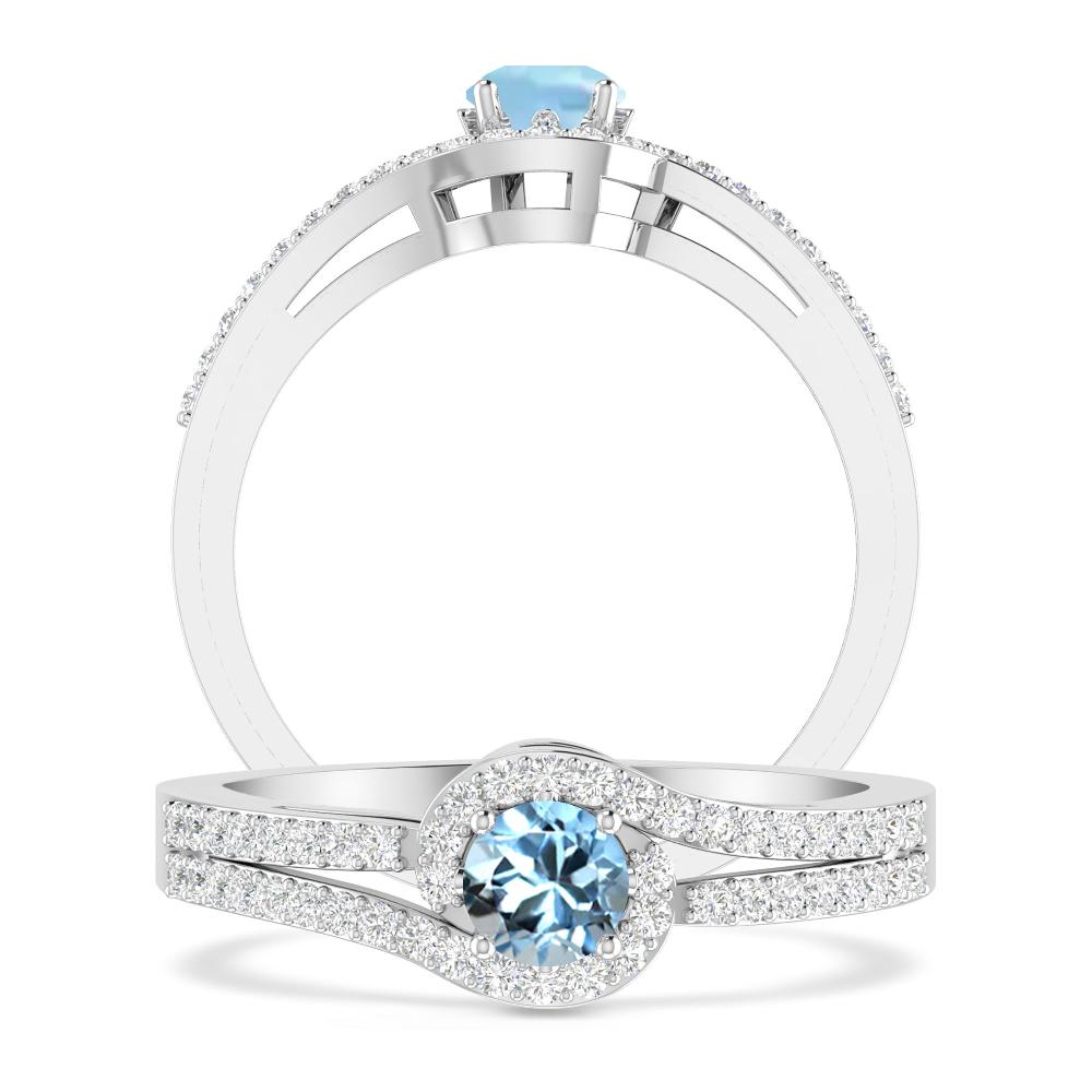 White Gold - Aquamarine