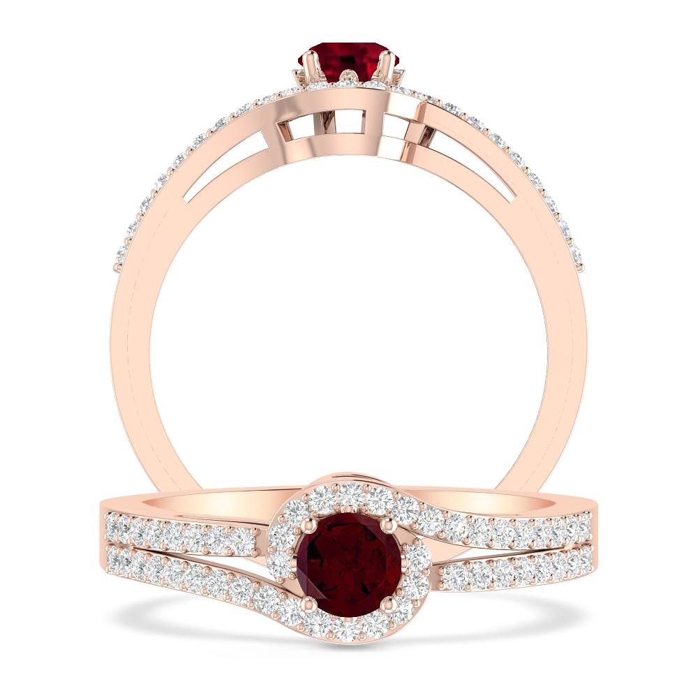 Rose Gold - Garnet