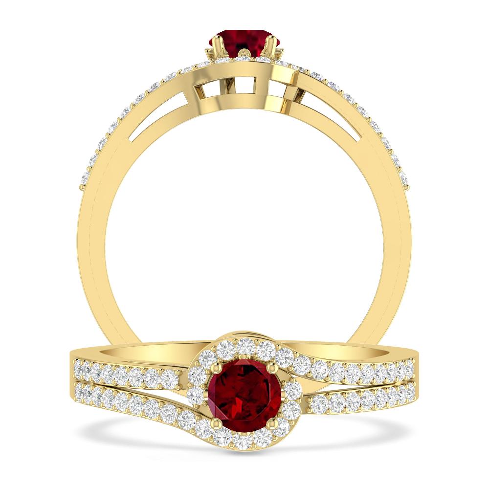 Yellow Gold - Garnet