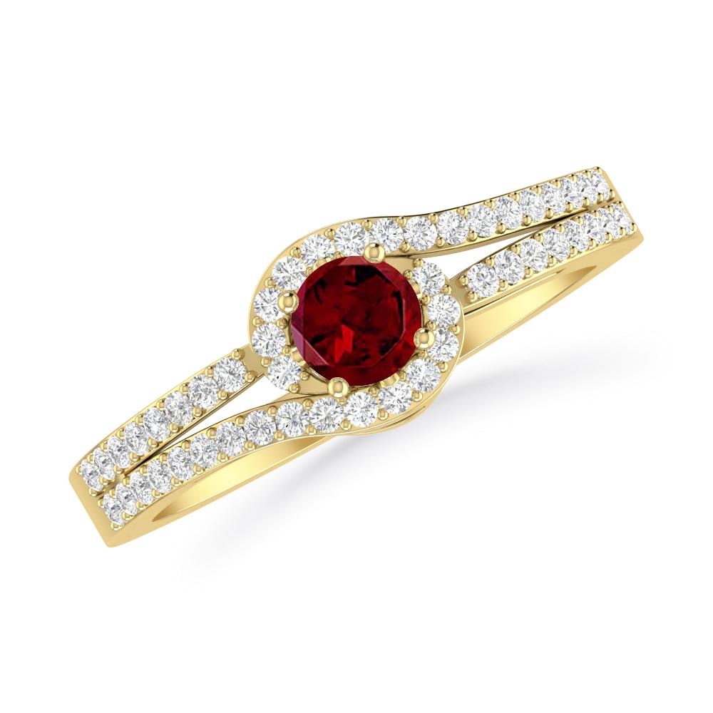 Yellow Gold - Garnet