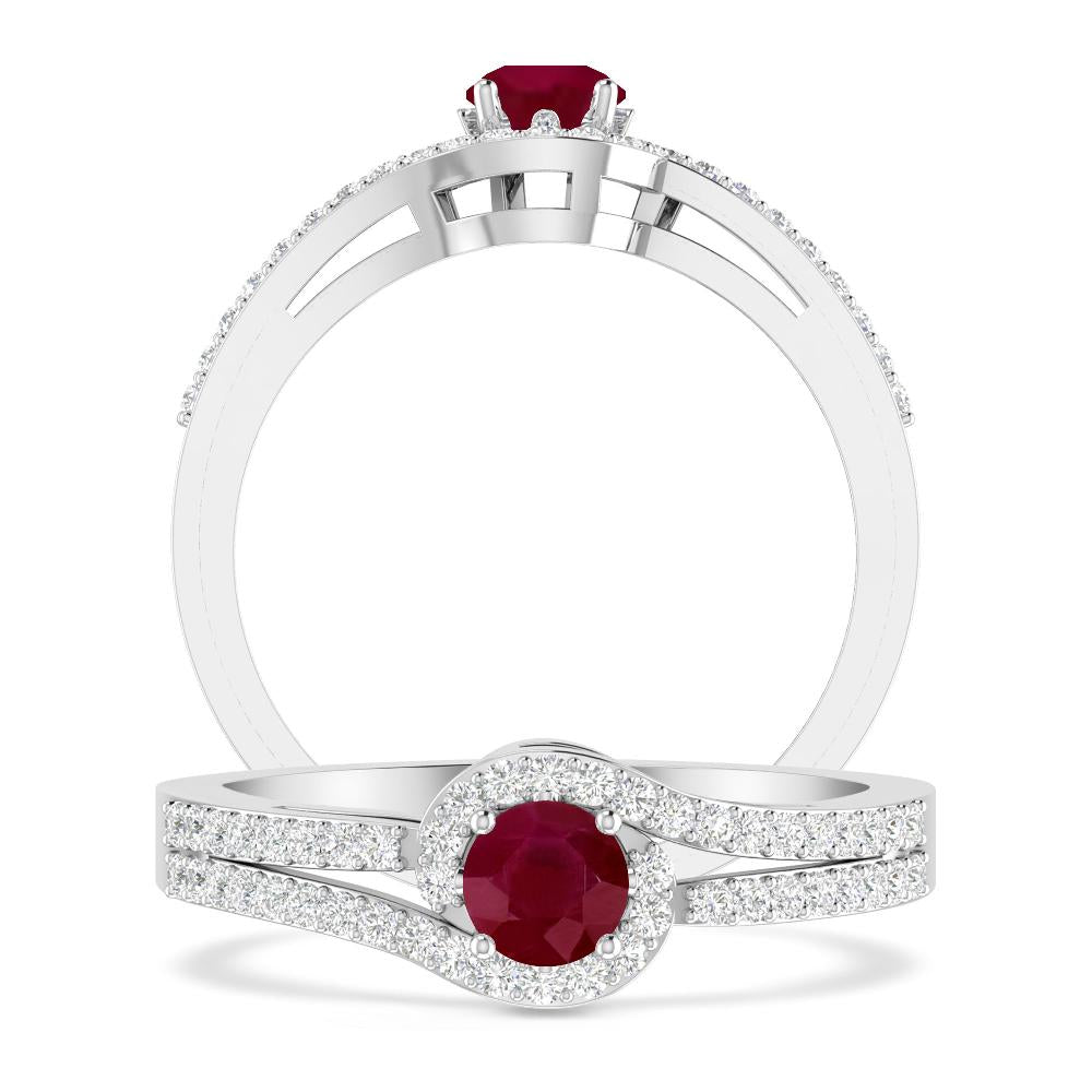 White Gold - Ruby