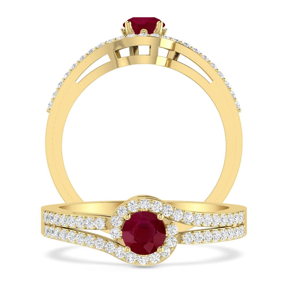 Yellow Gold - Ruby