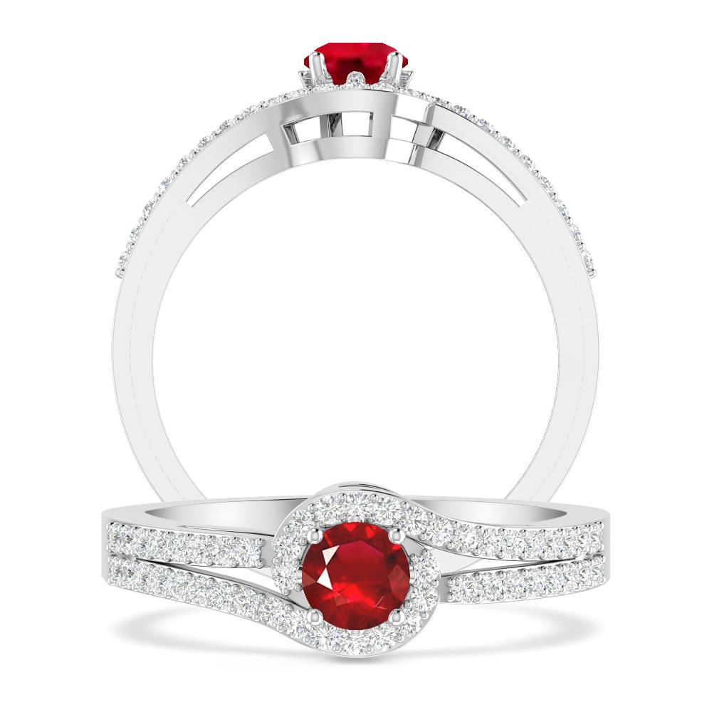 White Gold - Ruby