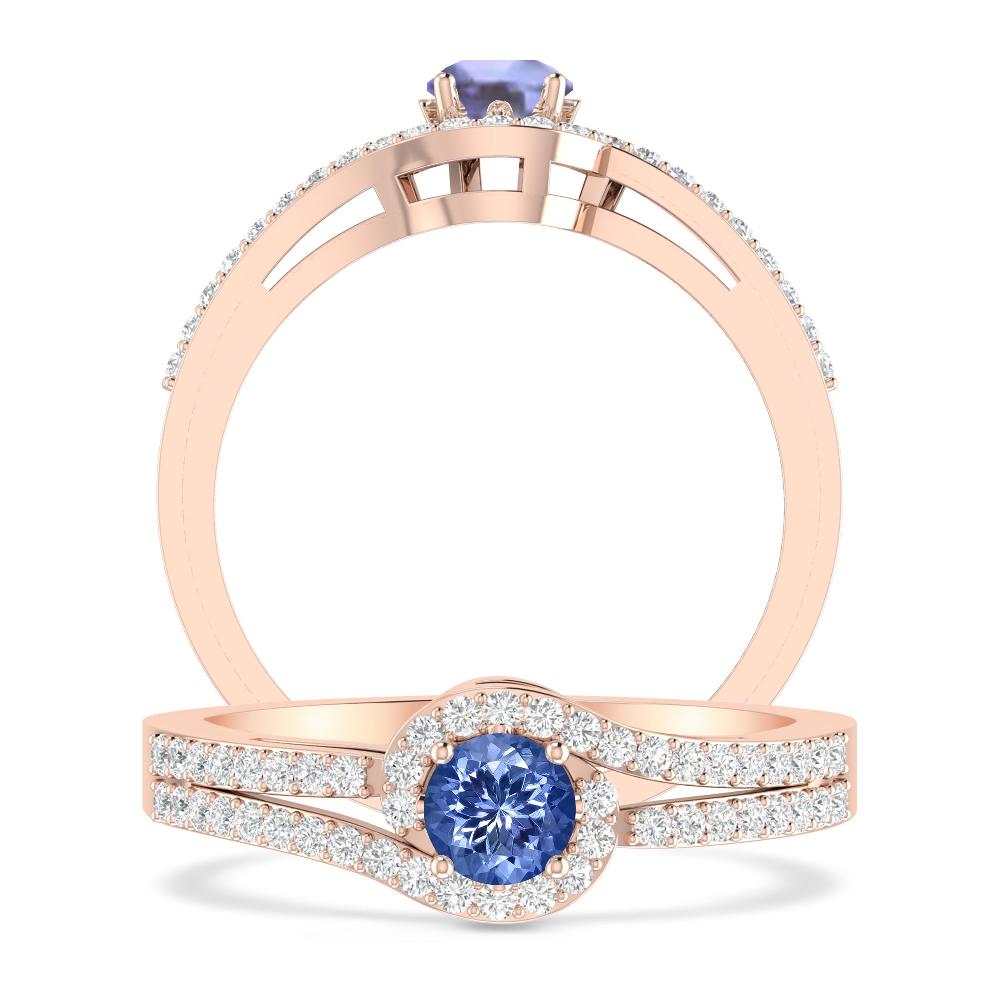 Rose Gold - Tanzanite