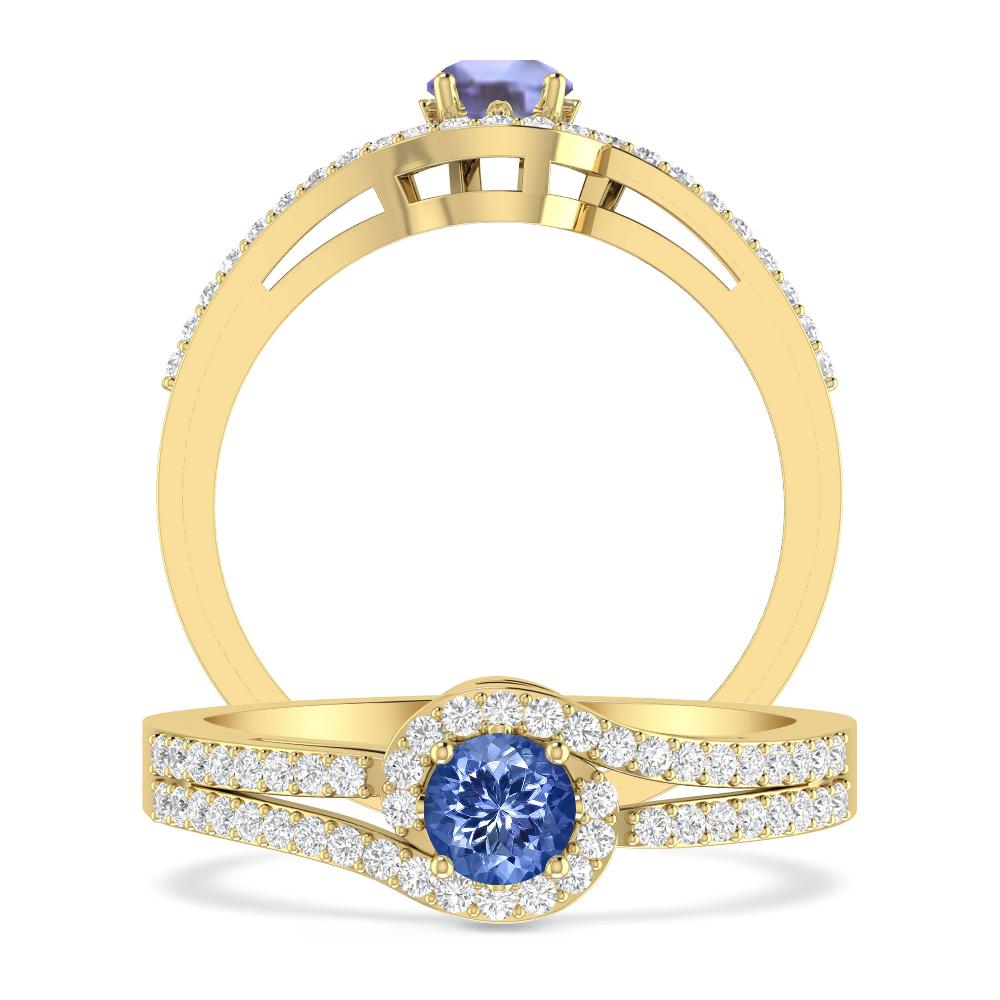 Yellow Gold - Tanzanite