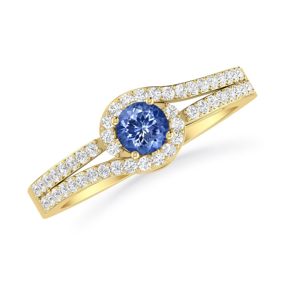 Yellow Gold - Tanzanite