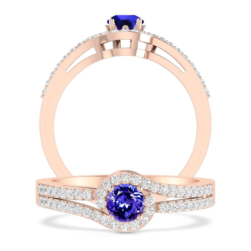 Rose Gold - Tanzanite