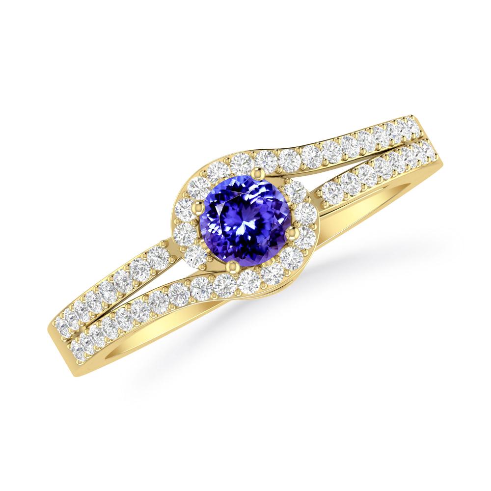 Yellow Gold - Tanzanite