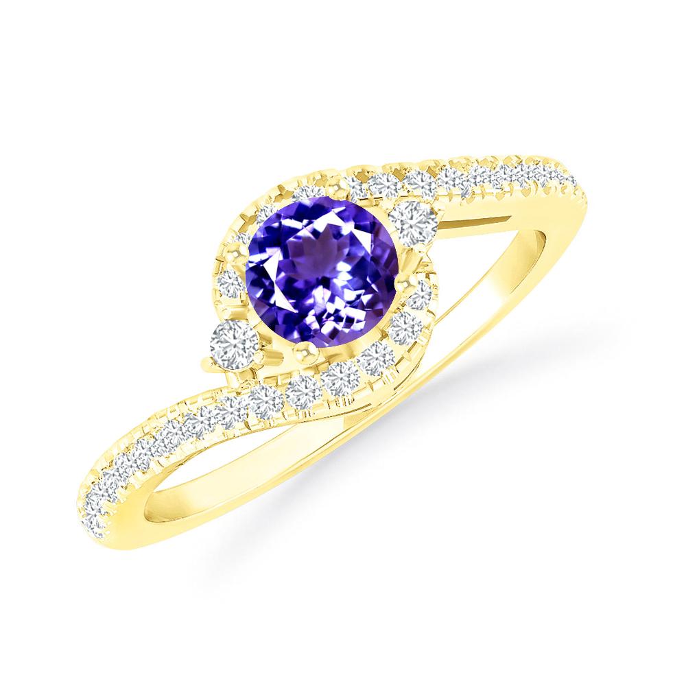 Yellow Gold - Tanzanite