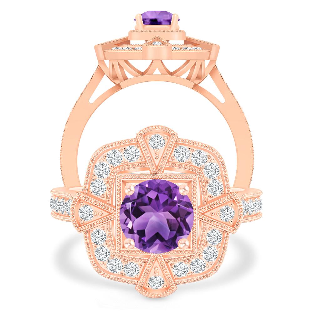 Rose Gold - Amethyst
