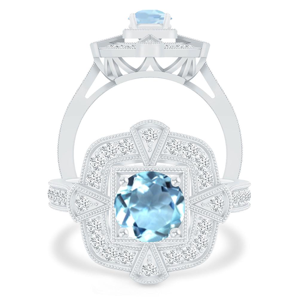 White Gold - Aquamarine
