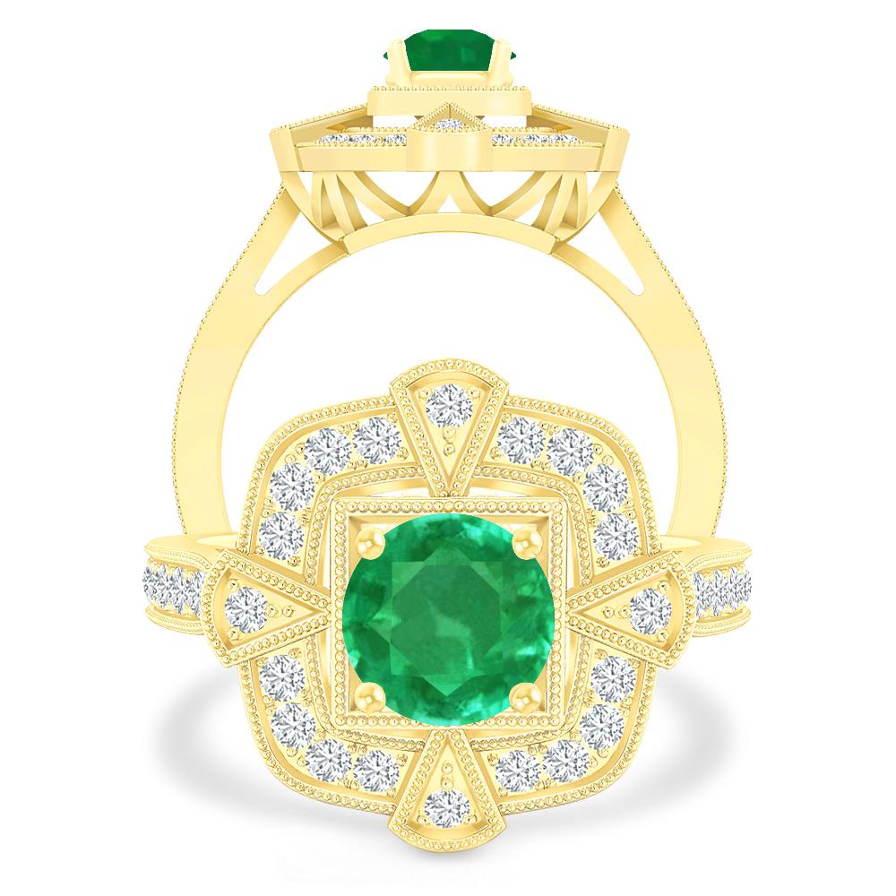 Yellow Gold - Emerald