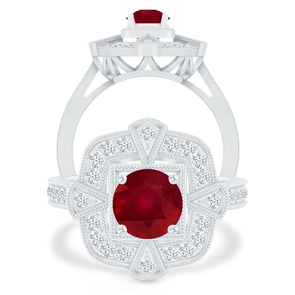 White Gold - Ruby