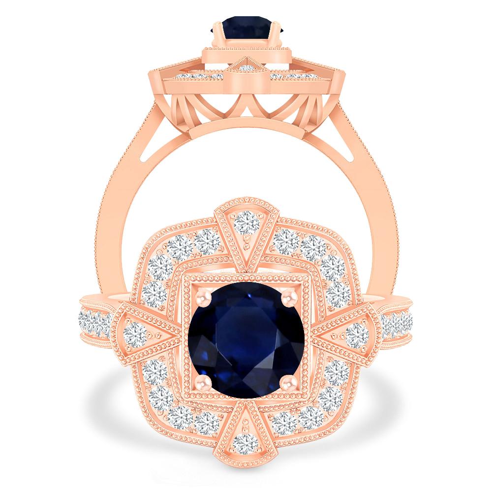 Rose Gold - Sapphire