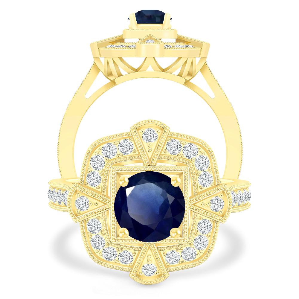 Yellow Gold - Sapphire