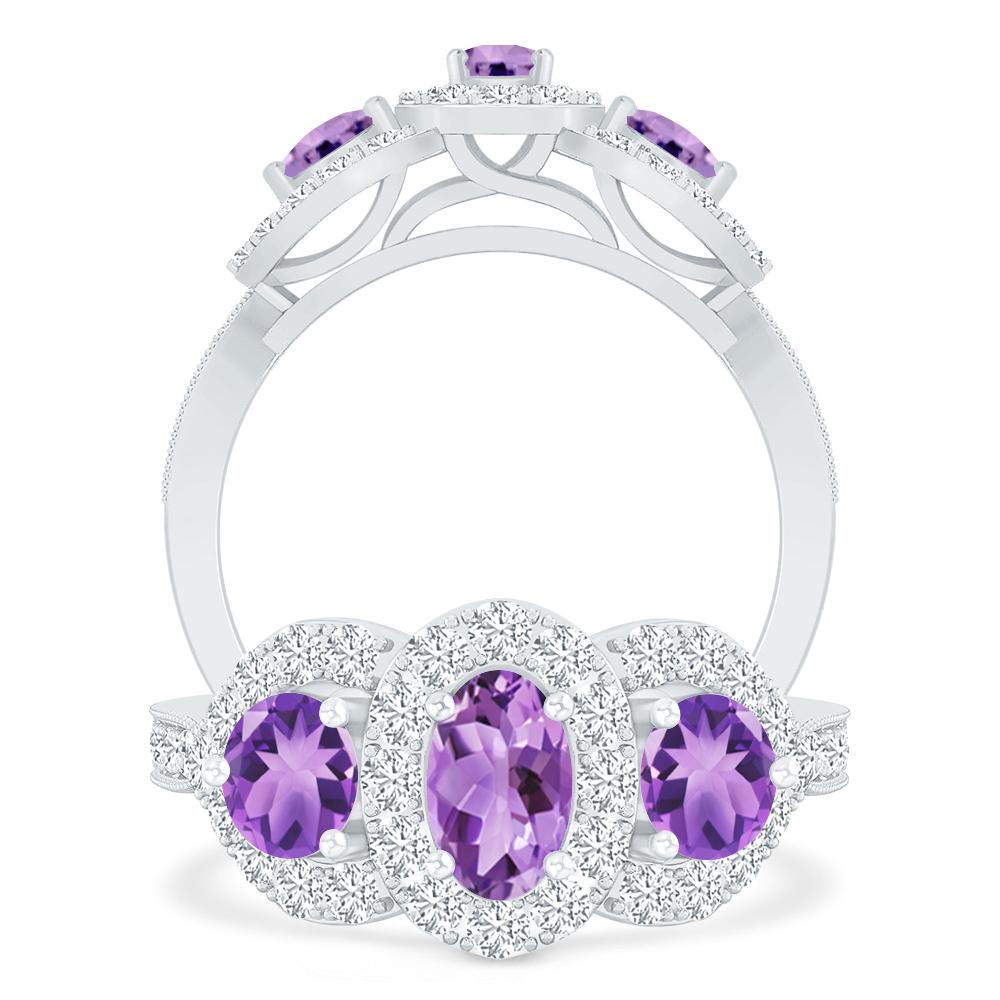 White Gold - Amethyst