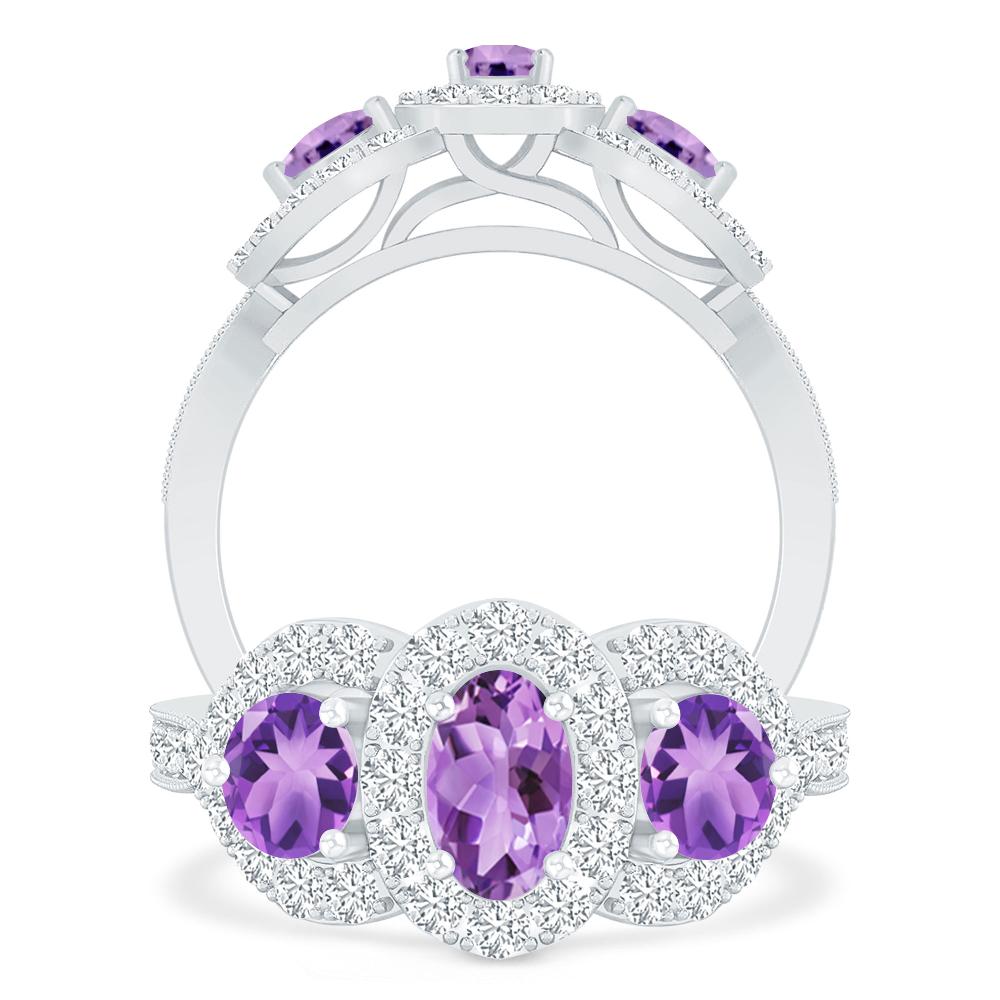 White Gold - Amethyst