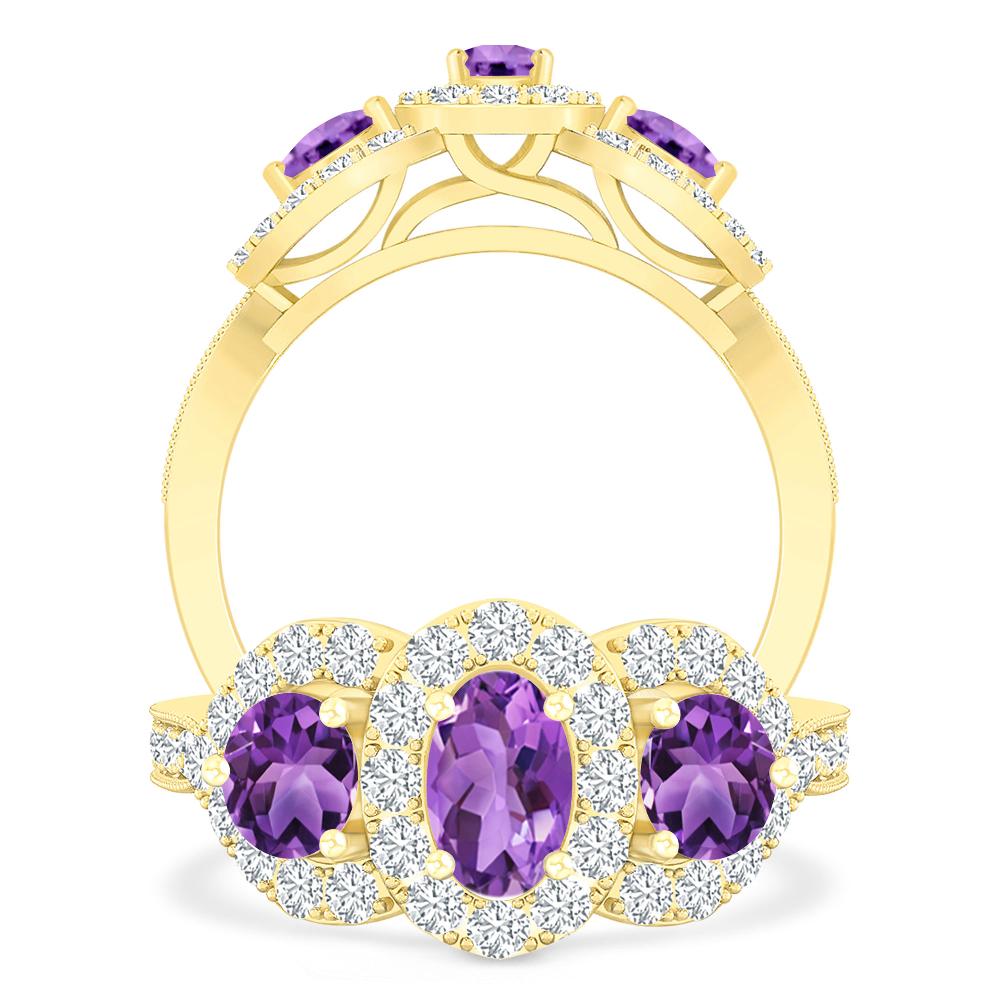 Yellow Gold - Amethyst