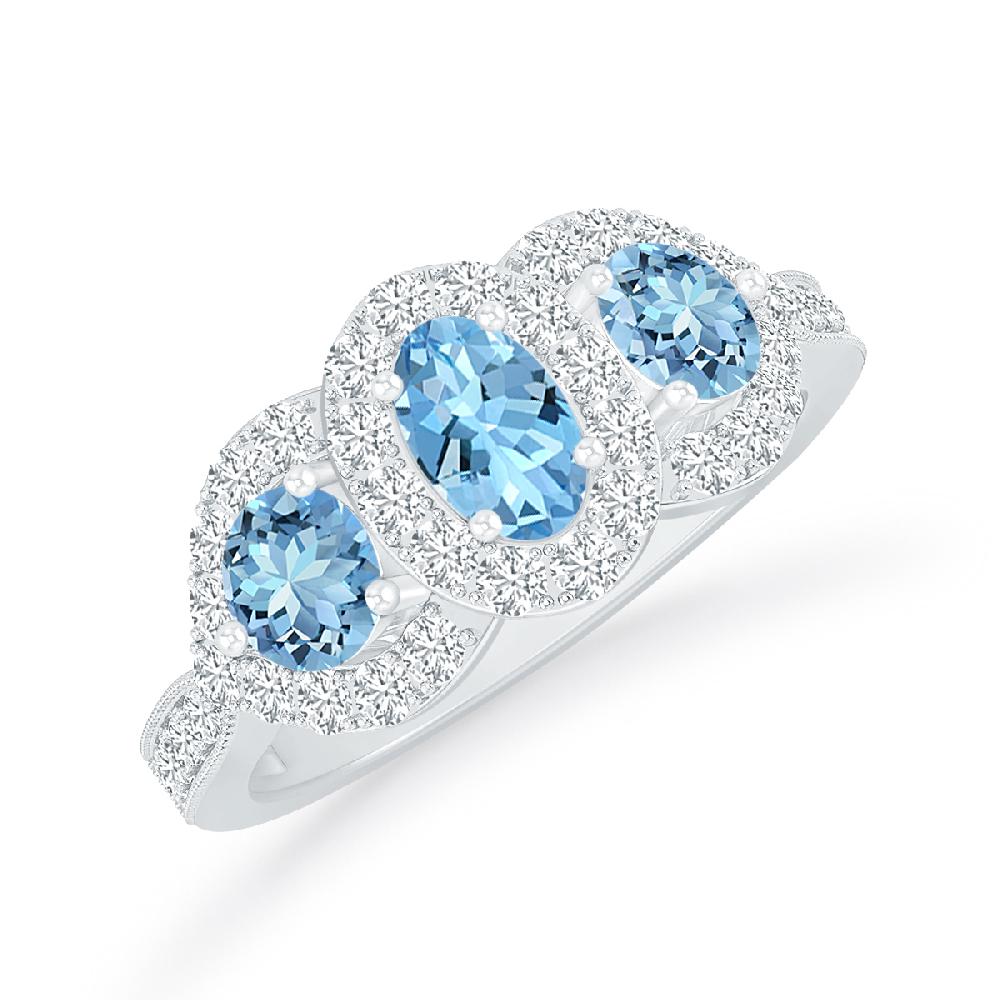 White Gold - Aquamarine