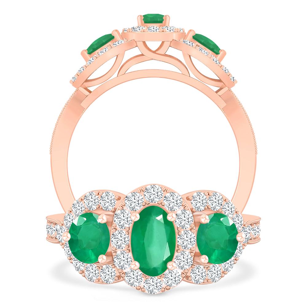 Rose Gold - Emerald