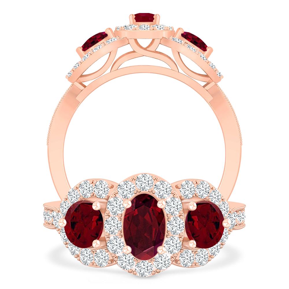 Rose Gold - Garnet