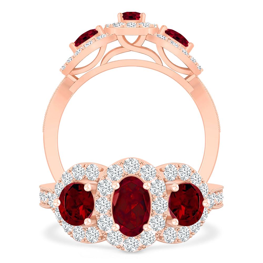 Rose Gold - Garnet