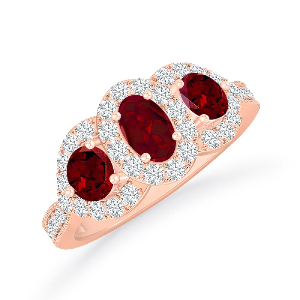 Rose Gold - Garnet