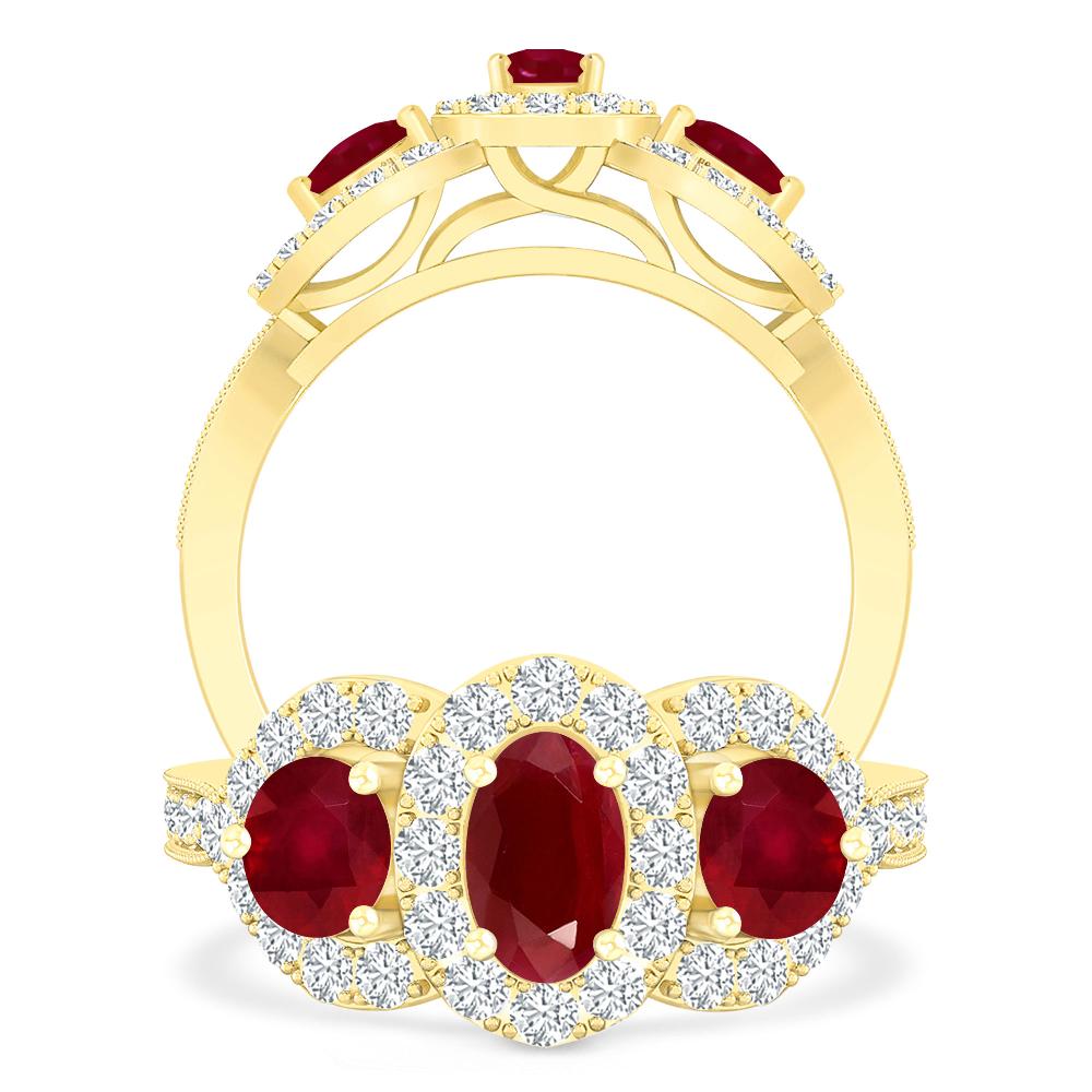 Yellow Gold - Ruby