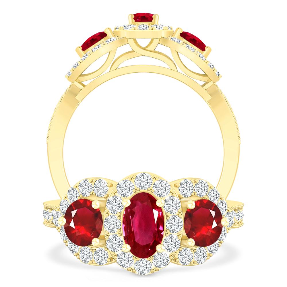 Yellow Gold - Ruby