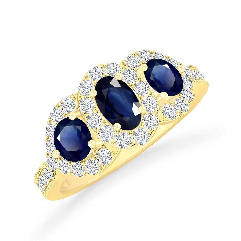 Yellow Gold - Sapphire