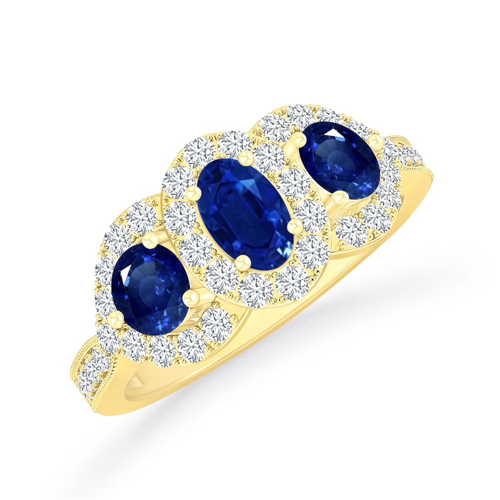 Yellow Gold - Sapphire