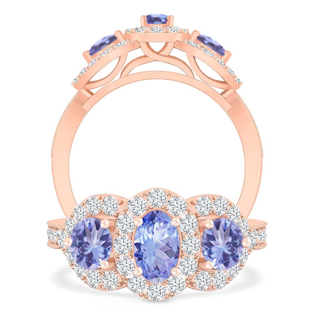 Rose Gold - Tanzanite