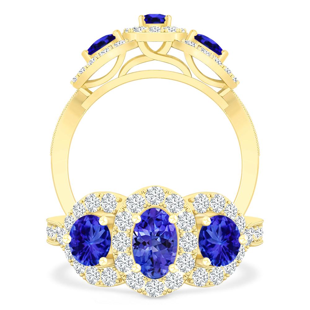 Yellow Gold - Tanzanite