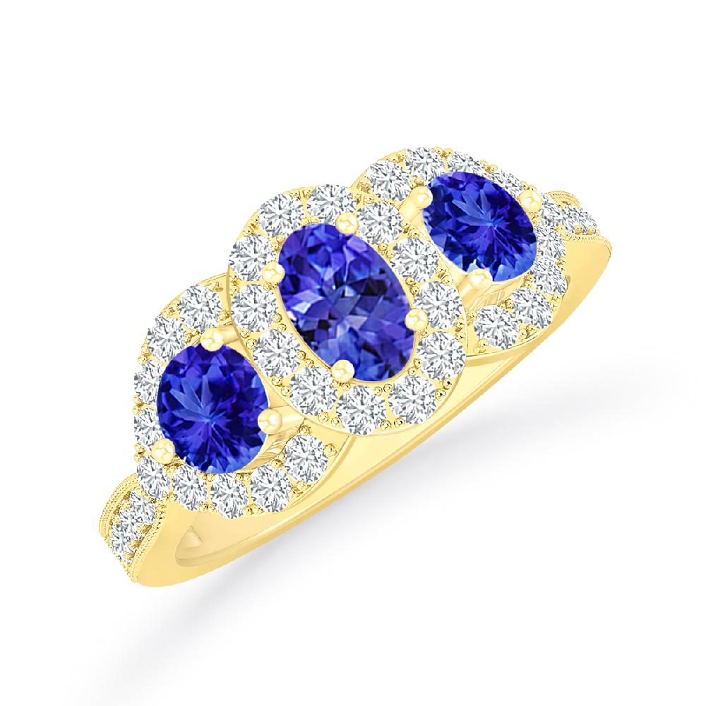 Yellow Gold - Tanzanite