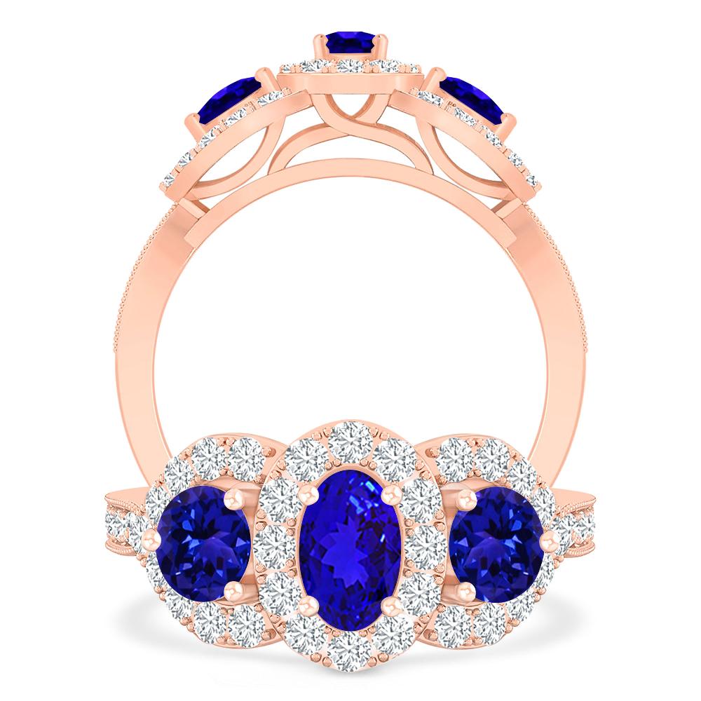 Rose Gold - Tanzanite